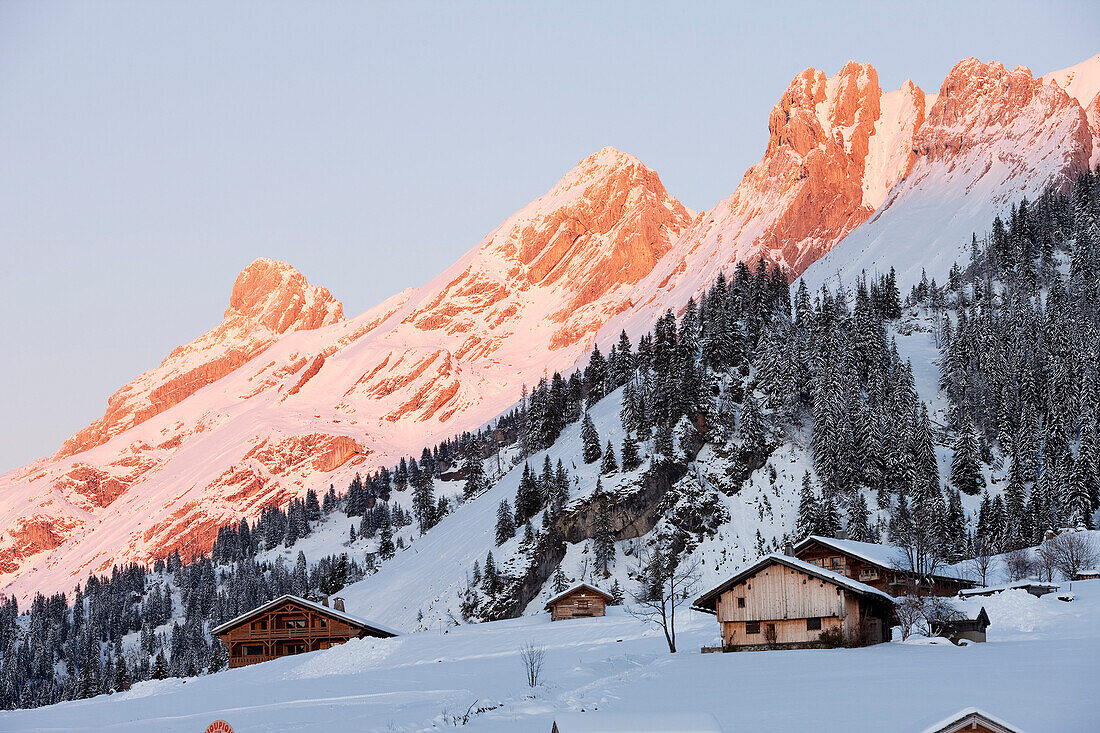 France, Haute Savoie, La Clusaz, the Confins and Confins Valley, the Aravis Chain