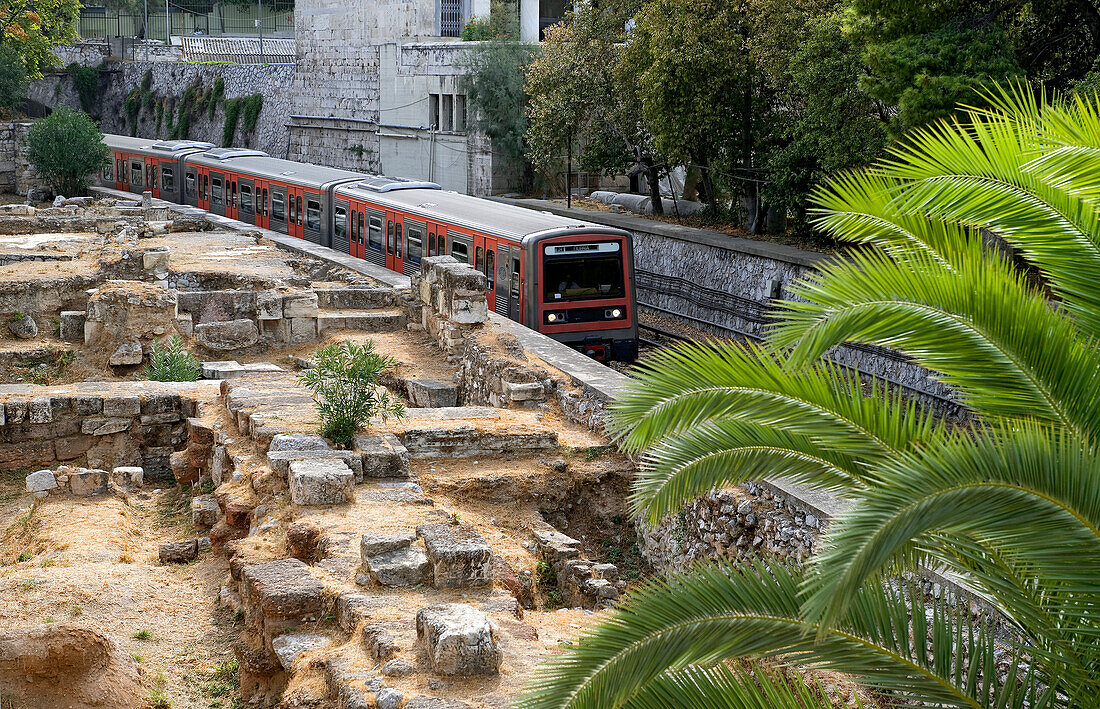 Greece, Athens, Monastiraki District, the subway at the foot of the ancient Agora