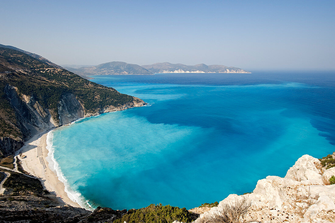 Greece, Ionian Islands, Cephalonia Island (Kefallonia), Myrtos Beach