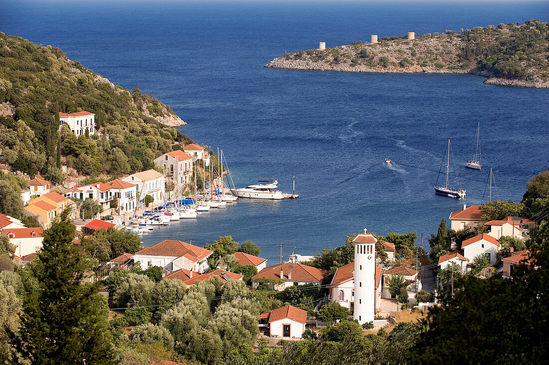 Greece, Ionian Islands, Ithaca Island (Ithaki), the small port of Kioni