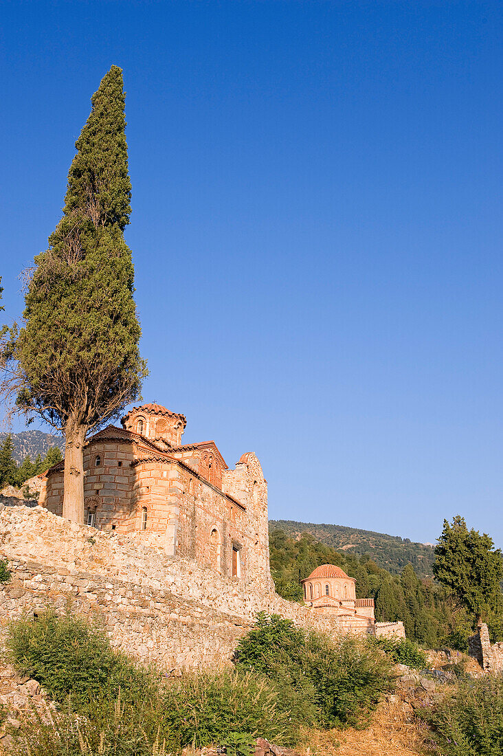 Greece, Peloponnese Region, Mystras, site listed as World Heritage by UNESCO, Evangelistria Church