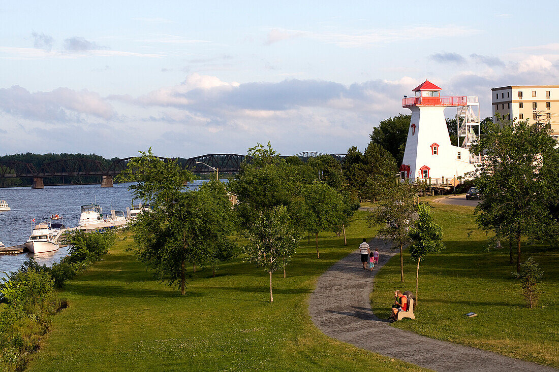 Canada, New Brunswick, Fredericton, historic Garrison district, Saint Jean river banks, the lighthouse