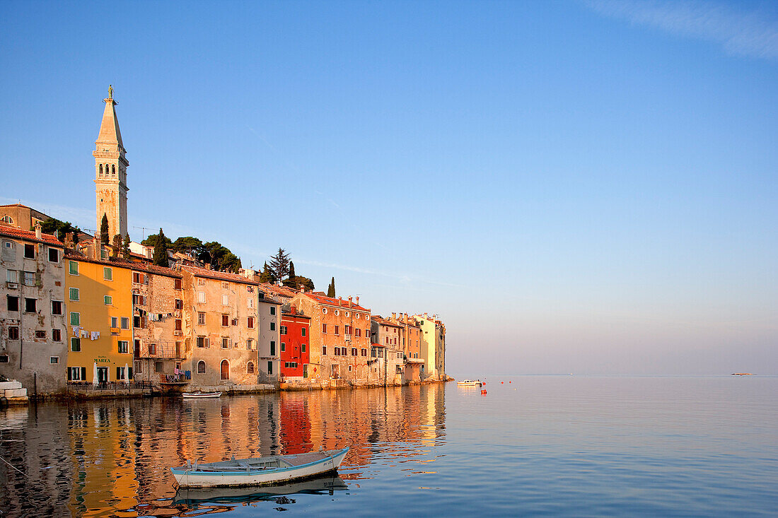 Croatia, Istria, Adriatic coast, Rovinj, dominated by the church of St Eufemia