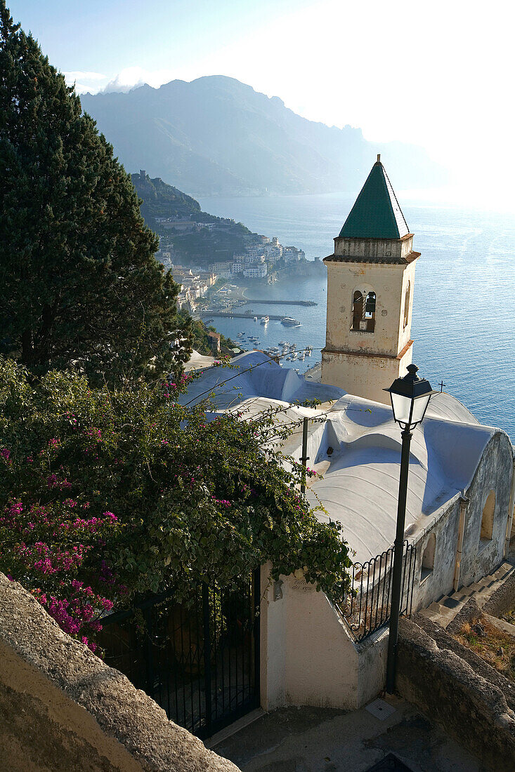 Italy, Campania, Amalfi Coast, listed as World Heritage by UNESCO, Amalfi, Church on the road to Pogerola, above Amalfi