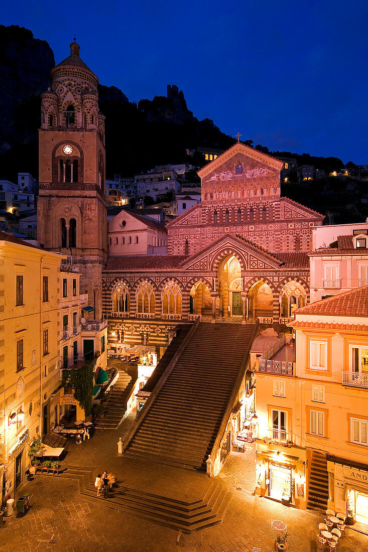 Italy, Campania, Amalfi Coast, listed as World Heritage by UNESCO, Amalfi, Sant' Andrea Cathedral on Piazza Duomo