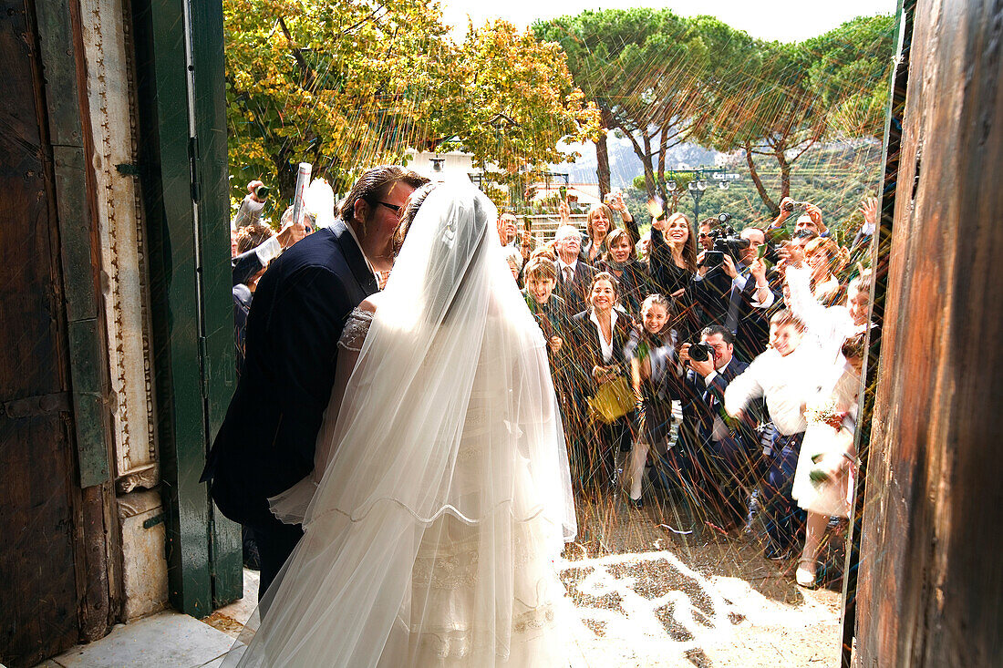 Italy, Campania, Amalfi Coast, listed as World Heritage by UNESCO, Ravello, wedding at the cathedral