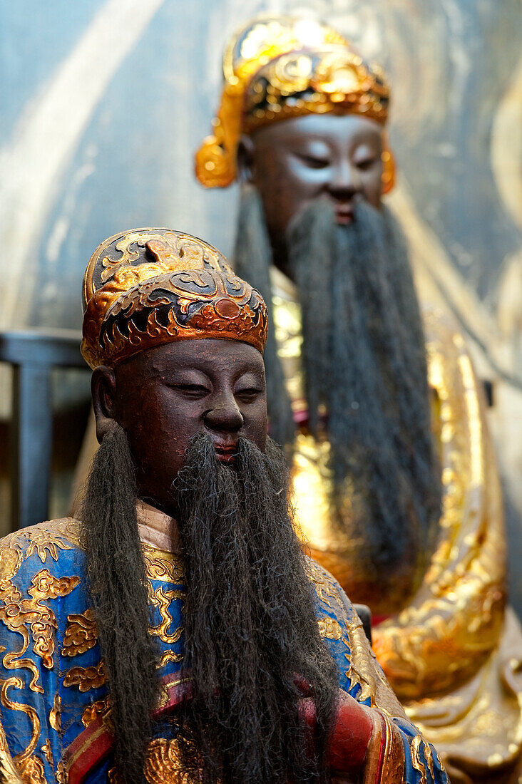 Taiwan, Tainan District, Tainan, Matsu Temple, statues