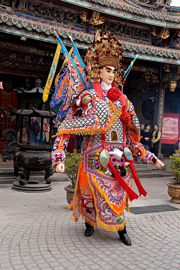 Taiwan, Taipei, Pao An (Bao An) taoist temple, Taoist ceremony for Chinese New Year