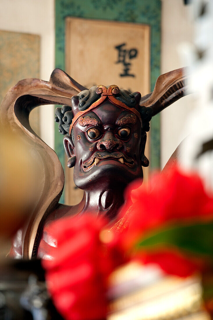 Taiwan, Tainan District, Tainan, Matsu Temple, statue