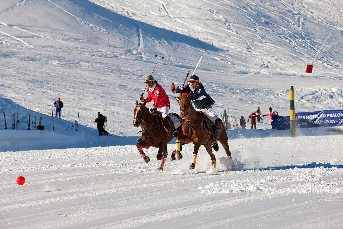 France, Savoie, Tarentaise, Massif de la Vanoise, Courchevel 1850, snow polo event