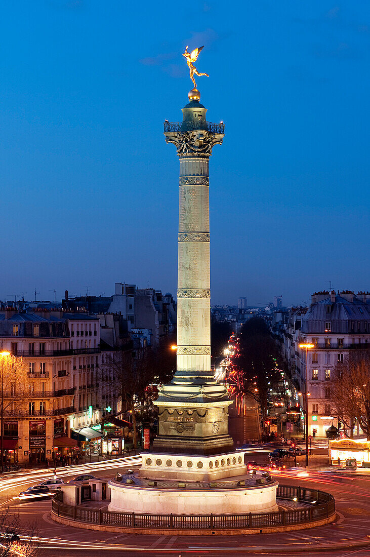 France, Paris, Bastille square, the Colonne de Juillet (column of July)