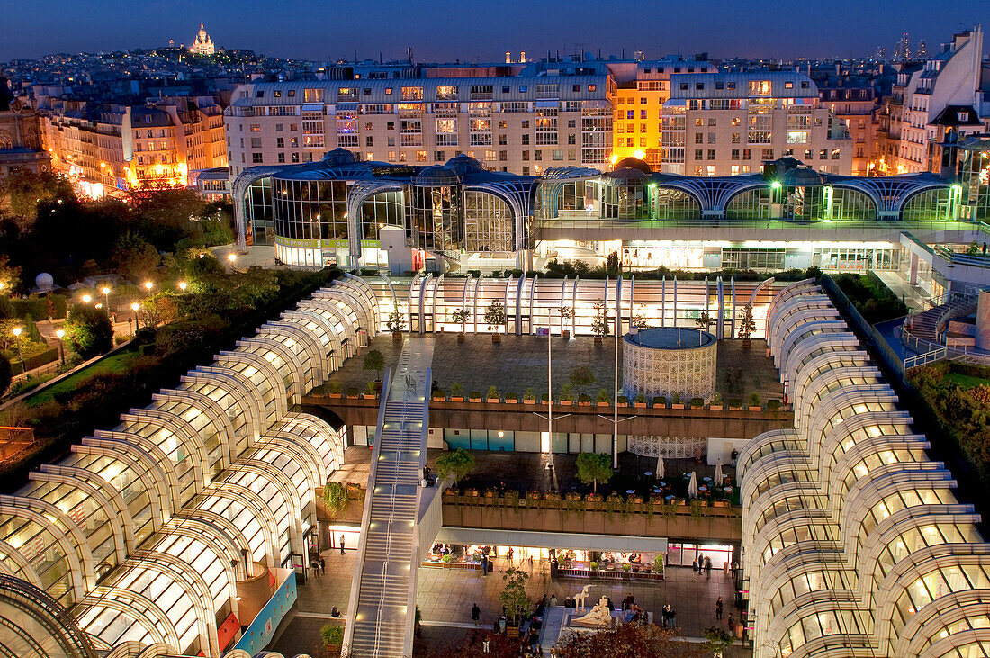 France, Paris, the Forum des Halles illuminated (archives)
