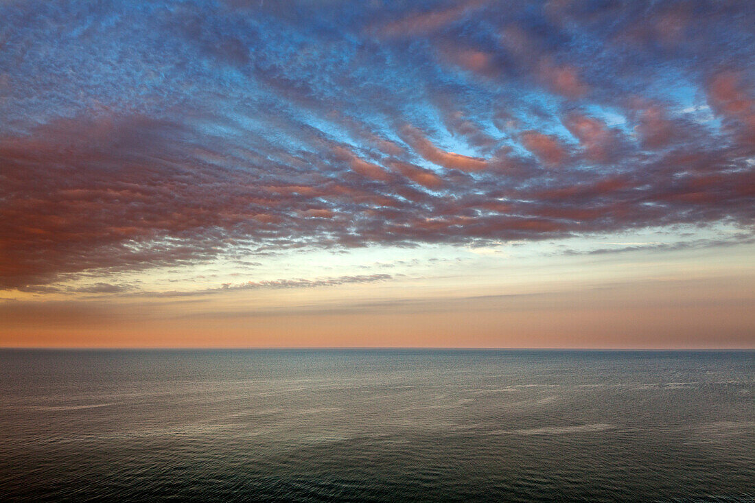 Clouds above the sea, Jasmund national park, Ruegen, Baltic Sea, Mecklenburg-West Pomerania, Germany