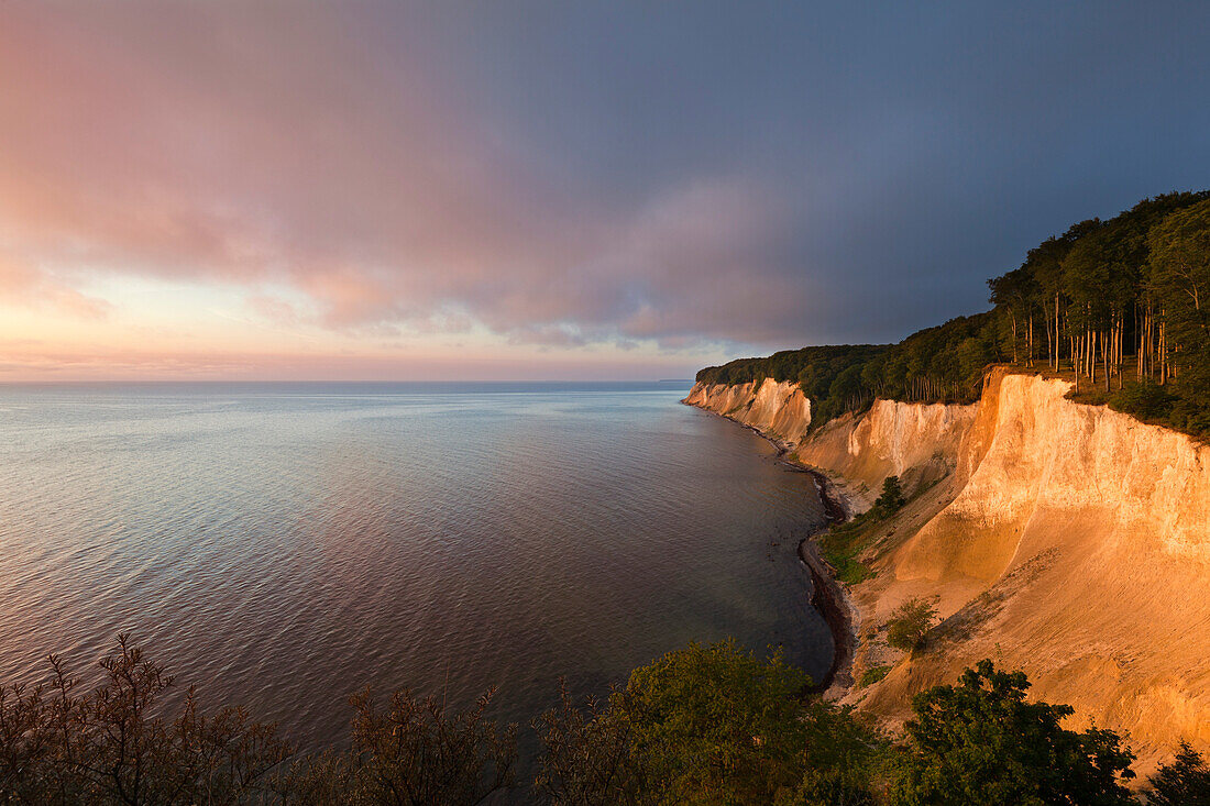 chalk cliffs, Jasmund national park, Ruegen, Baltic Sea, Mecklenburg-West Pomerania, Germany