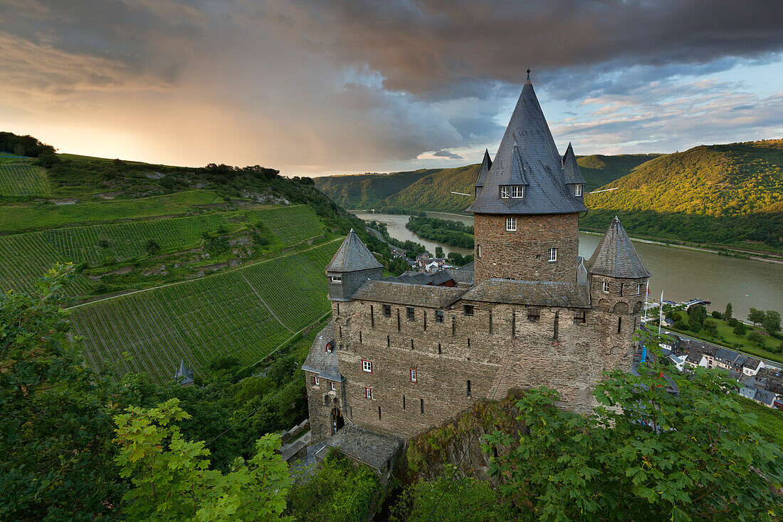 Burg Stahleck, Bacharach, Rhein, Rheinland-Pfalz, Deutschland