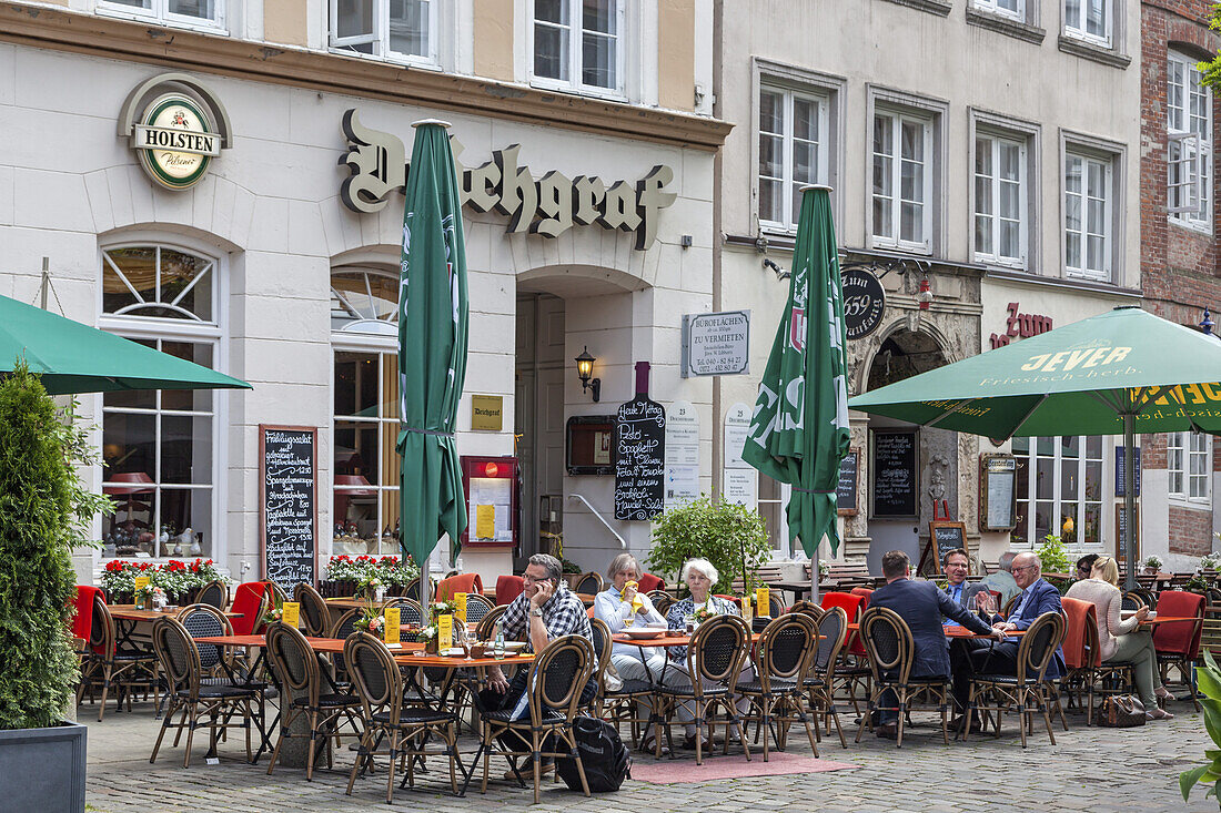 Restaurant Deichgraf in old town, Hanseatic City Hamburg, Northern Germany, Germany, Europe
