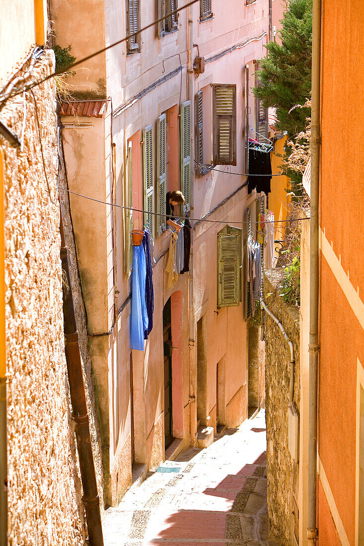 France, Alpes Maritimes, Menton, Rue du Grenadiers (Grenadiers street)