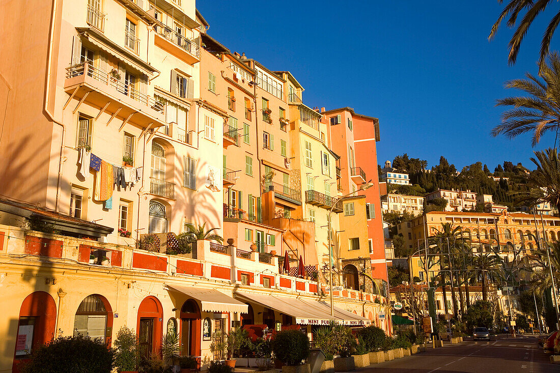 France, Alpes Maritimes, Menton, Quai Bonaparte (Bonaparte Quay)