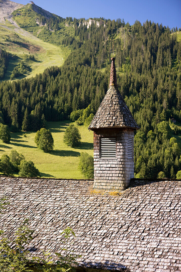 France, Haute Savoie, La Clusaz, Vallee des Confins (Confins Valley) and Aravis Massif, Fernuy Chapel