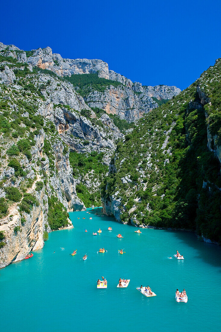 Frankreich, Alpes-de-Haute-Provence, Verdon regionalen Naturpark, Gorges du Verdon, See Sainte Croix