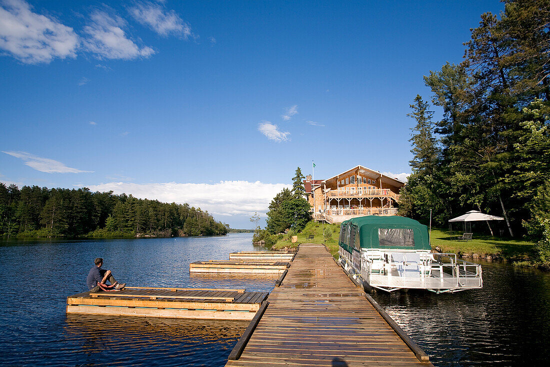 Kanada, Provinz Ontario, Monetville, Saenchiur Flechey Resort auf Nipissing-See (West Arm)