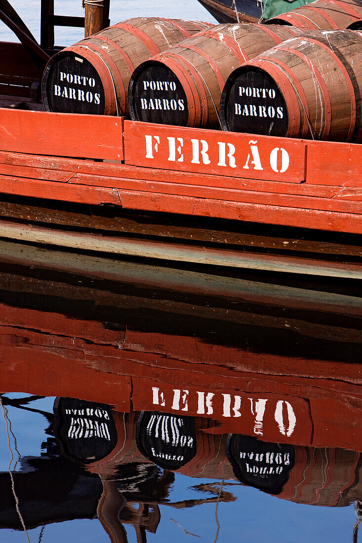 Portugal, Region Norte, Rio Douro, Rabelo Boot für die Flussschifffahrt von Porto Wein verwendet