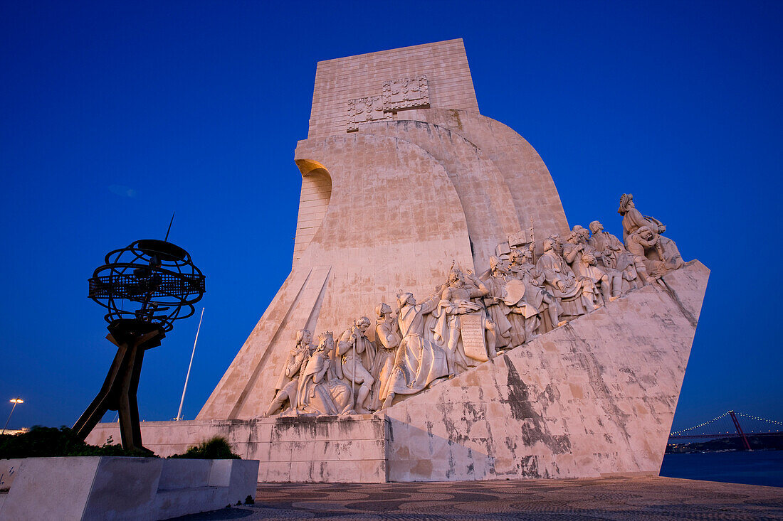 Portugal, Lisbon, Belem District, Padrão dos Descobrimentos (Monument to the Discoveries) dated 1960