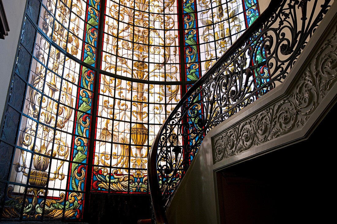 Portugal, Norte region, Porto, Infante Sagres Hotel, stair