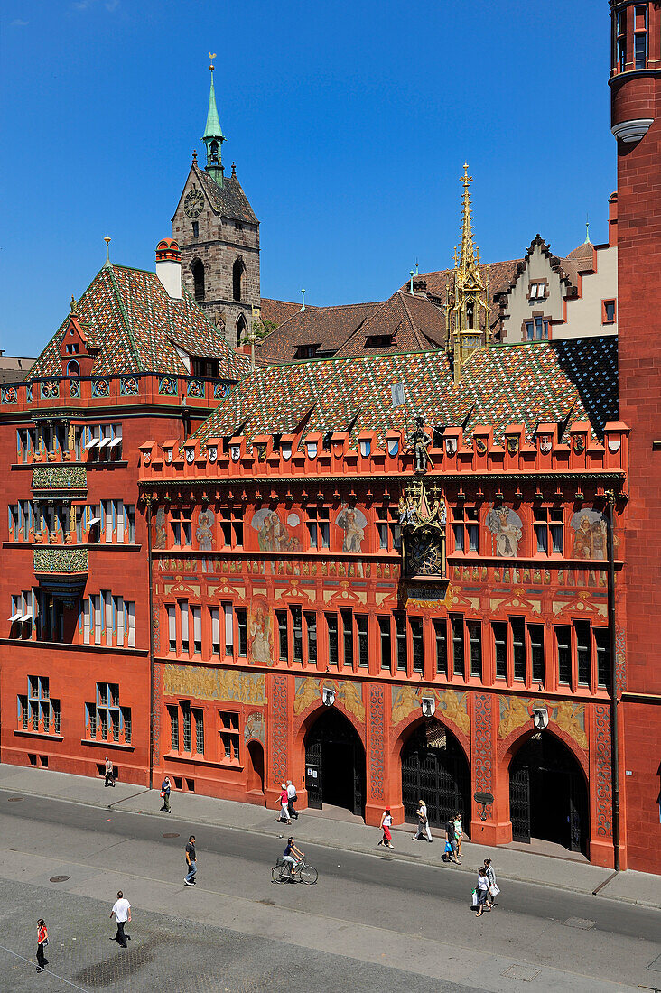 Schweiz, Basel, Marktplatz, Rathaus