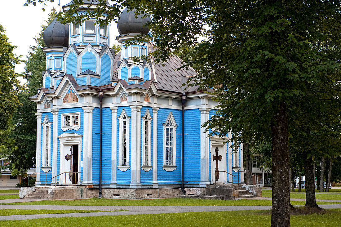Lithuania (Baltic States), Alytus County, Druskininkai, health resort from the 19th century, russian orthodox church from the 19th century