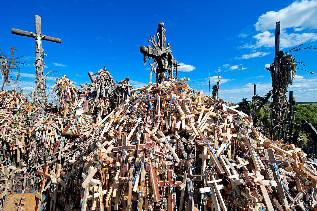 Lithuania (Baltic States), Marijampole County, 12 km away from the city of Siauliai, the Hill of Crosses