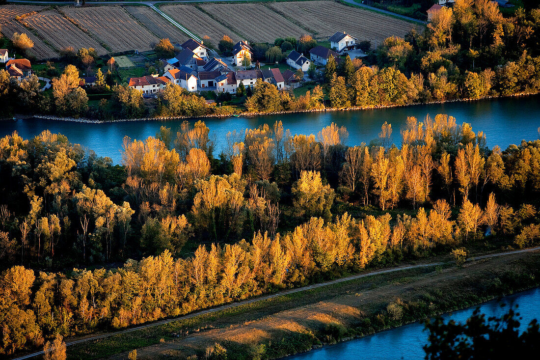 France, Ain, Culoz, Rhone River