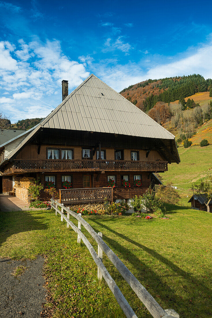Bauernhaus, bei Schönau, Südschwarzwald, Schwarzwald, Baden-Württemberg, Deutschland