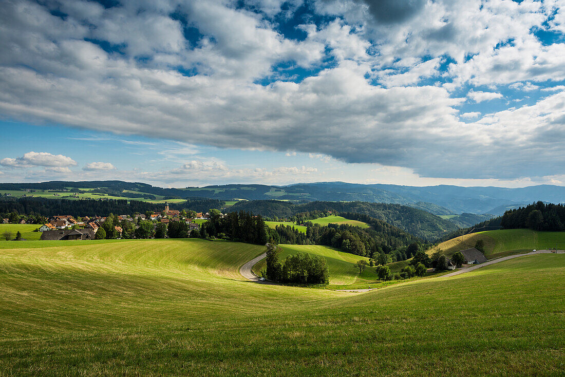 panoramic view, St Maergen, Black Forest, Baden-Wuerttemberg, Germany