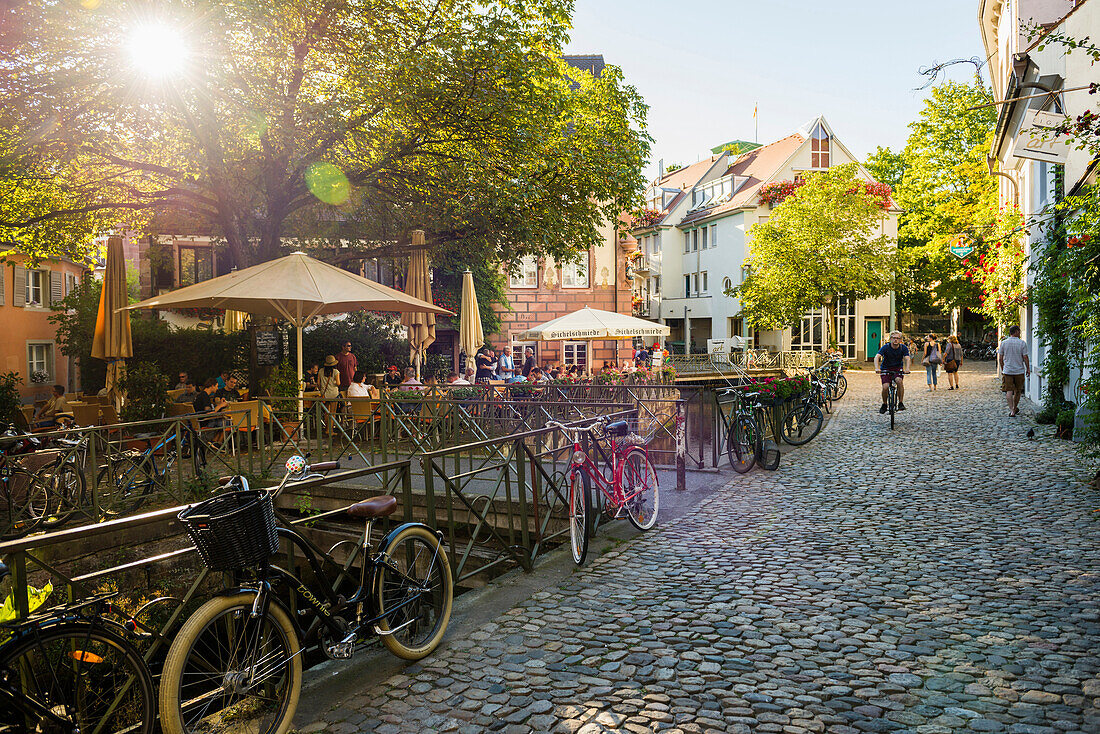 Fischerau, Altstadt, Freiburg im Breisgau, Schwarzwald, Baden-Württemberg, Deutschland