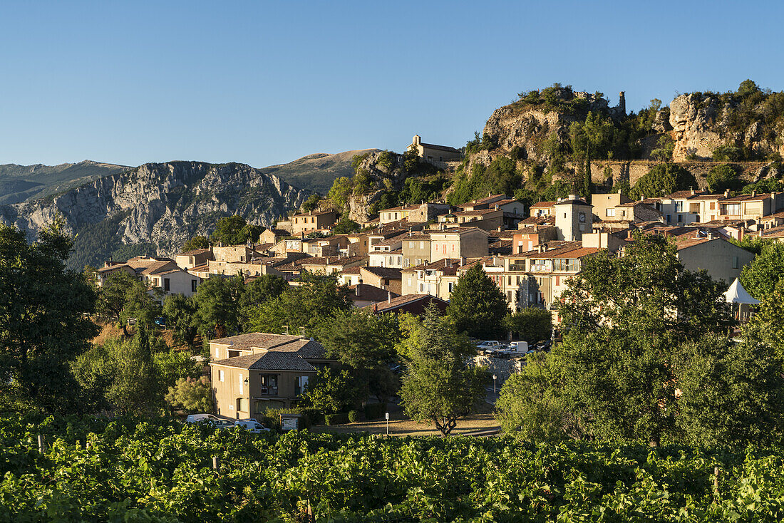 Village of Aiguines, Lac de Sainte Croix, Provence, France