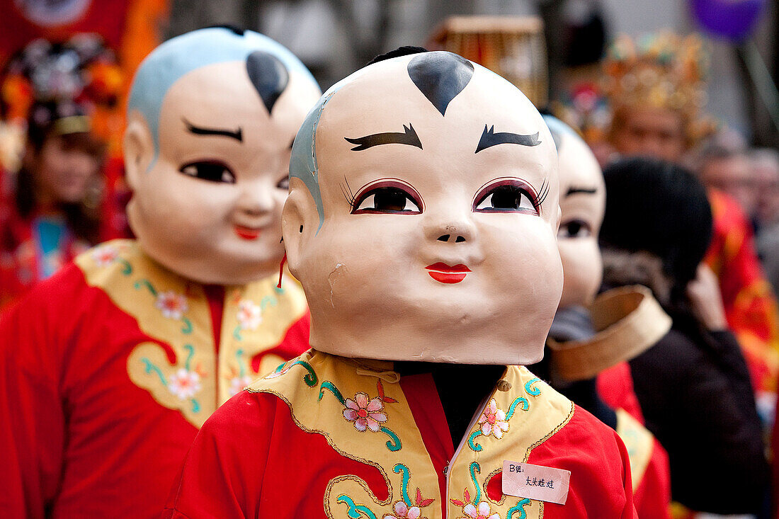 France, Paris, parade of the Chinese New Year day