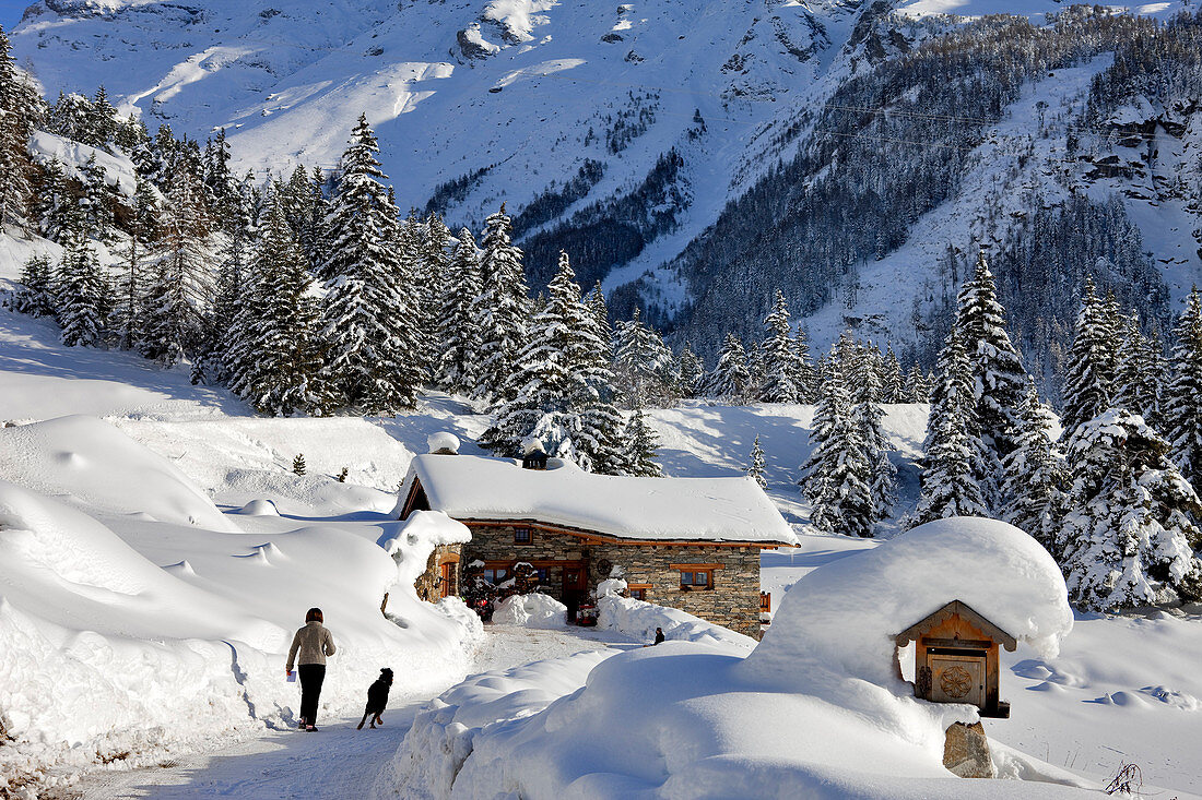 France, Savoie, Maurienne Valley, Massif de la Vanoise, Val Cenis Resort, Lanslevillard, La Claperaz