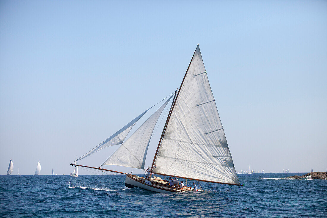 'Klassiker-Segelregatta ''Les Voiles de St. Tropez'', St. Tropez, Côte d'Azur, Frankreich'