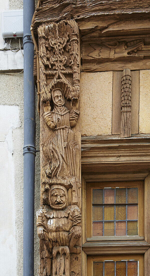 Socalled Maison du Pilori 16th century at Place du Pilori ,  Joigny , Yonne , Departement Yonne , Burgundy , France , Europe