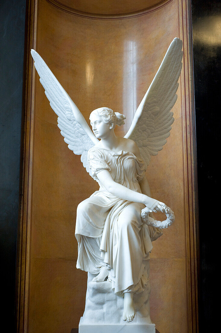 Deutschland, Berlin, Museumsinsel, die zum Weltkulturerbe der UNESCO, das Museum des ehemaligen Nationalgalerie (Alte Nationalgalerie), die Statue von Christian Daniel Rauch (1777-1857)