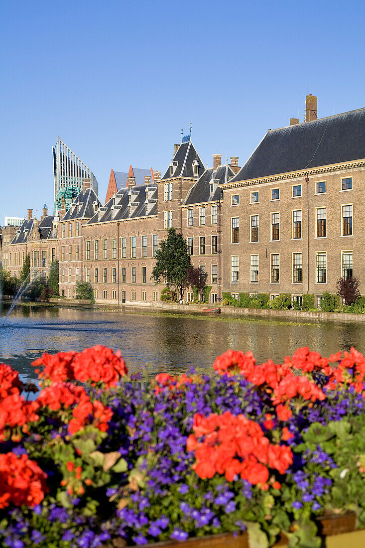 Netherlands, Southern Holland Province, The Hague, Binnenhof and Hofvijver Pond