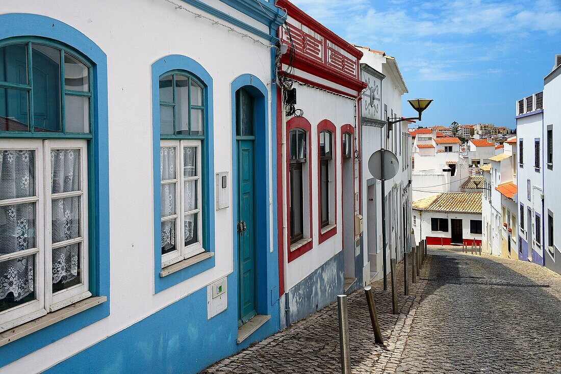 Europe, Portugal, Algarve, Faro district, Lagos, historic part, Rua Bombeiros Voluntários de Lagos