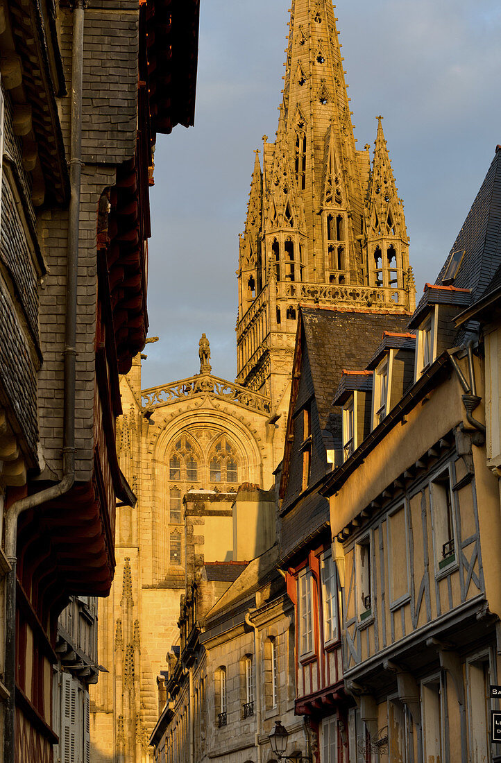 Kathedrale St-Corentin, Quimper, Bretagne, Frankreich