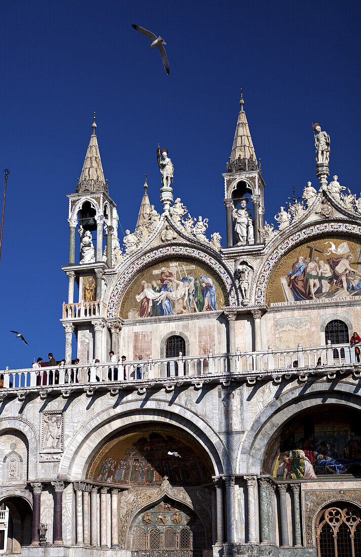 Detail of St. Mark’s Basilica, Piazza San Marco, Venice, Italy