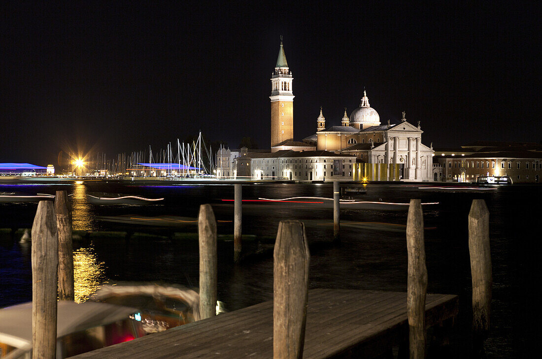 Chiesa di San Giorgio Maggiore at night, Venice, Italy