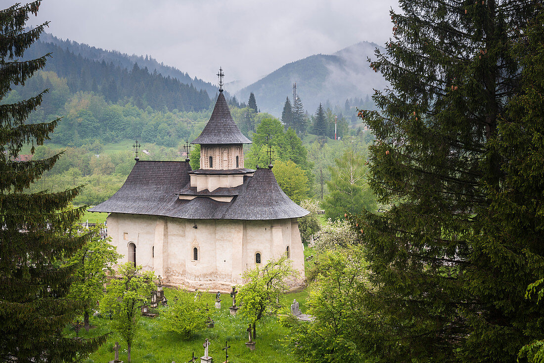 Sucevita Monastery, a Gothic church, one of the Painted Churches of Northern Moldavia, UNESCO World Heritage Site, Bukovina, Romania, Europe
