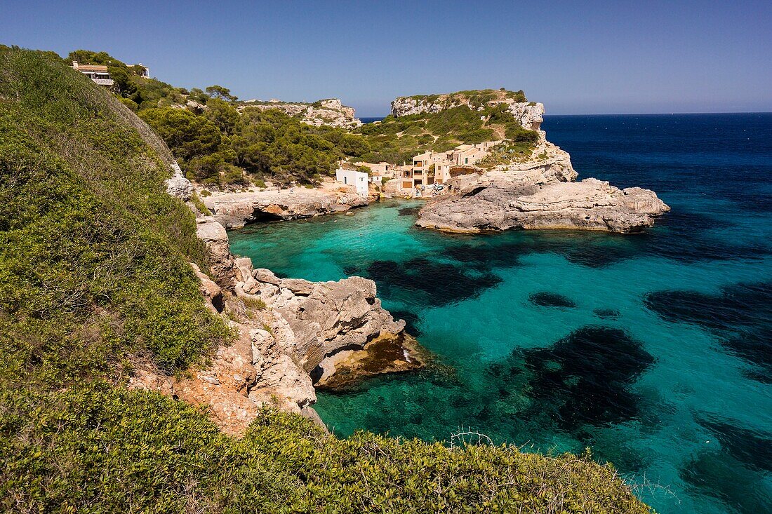 Spanien, Balearische Inseln, Mallorca, Santanyi, Felsenbucht, Cala s'Almunia