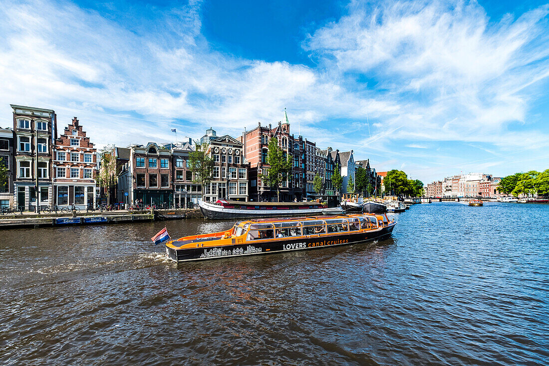 view to the Amstel in Amsterdam, Netherlands