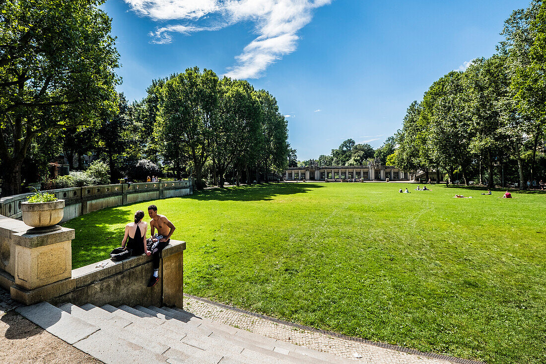 People in the Volkspark Schoeneberg-Wilmersdorf, Berlin, Germany